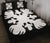 Hawaiian Quilt Bed Set Royal Pattern - Black and White - O2 Style White - Polynesian Pride