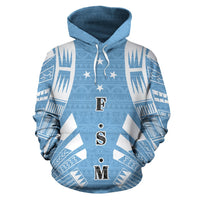 Seal of The Federated States of Micronesia All Over Hoodie Polynesian Tattoo Style - Polynesian Pride