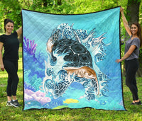 Turtle Cool Premium Quilt Blue - Polynesian Pride