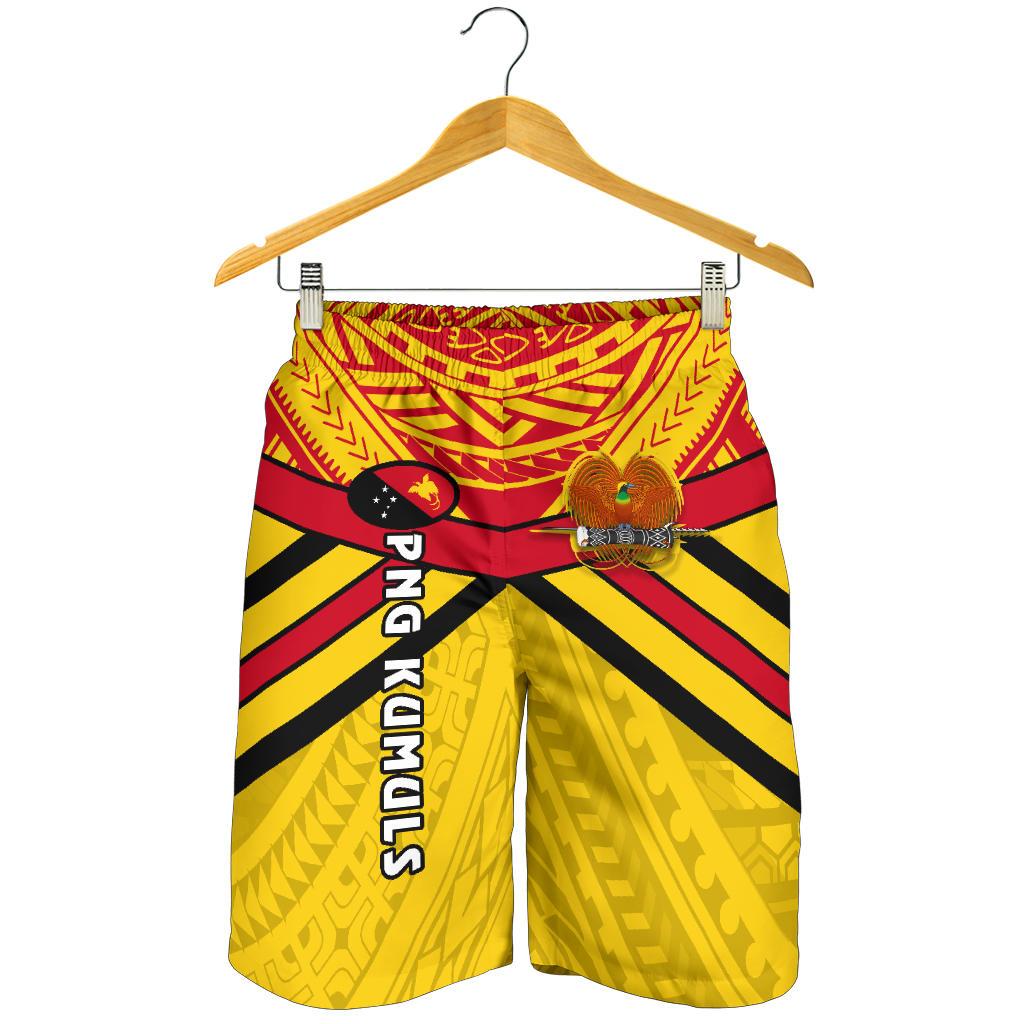 Papua New Guinea Rugby Men Shorts PNG - The Kumuls Yellow - Polynesian Pride
