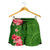 Hawaii Tropical Flower Polynesian Women's Shorts - Curtis Style - Green - Polynesian Pride