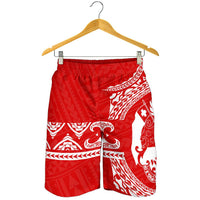 Tonga Polynesian All Over Print Men's Short Red - Polynesian Pride