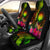 Northern Mariana Islands Polynesian Car Seat Covers - Hibiscus and Banana Leaves Universal Fit Reggae - Polynesian Pride