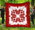 Hawaii Premium Quilt - Hawaiian Quilt Plumeria Medallion Red - AH Red - Polynesian Pride