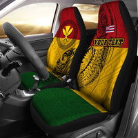 Hawaii Kanaka Flag Polynesian Personalized Car Seat Covers - Polynesian Pride