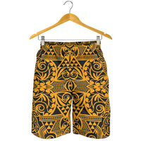 Polynesian Men's Short Yellow Black - Polynesian Pride
