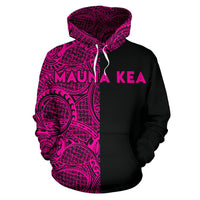 Hawaii Mauna Kea Polynesian Hoodie The Half Pink - Polynesian Pride