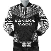 Kanaka Maoli Polynesian Chief Men's Bomber Jacket - Black Version Black - Polynesian Pride