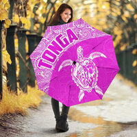 Tonga Umbrella Turtle Mermaid Polynesian Pattern White Pink - Polynesian Pride