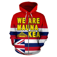 Hawaii Ziper Hoodie Flag Mauna Kea - Polynesian Pride