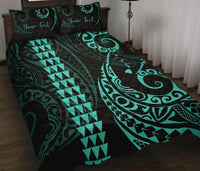 Personalized - Hawaii Quilt Bed Set - Hawaii Polynesian Quilt Bed Set - Turquoise - Polynesian Pride