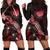 CNMI Polynesian Hoodie Dress - Turtle With Blooming Hibiscus Red Red - Polynesian Pride