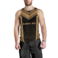 Hawaii Kanaka Polynesian Men's Tank Top Active Gold - Polynesian Pride
