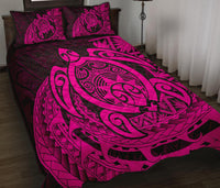 Hawaii Polynesian Turtle Quilt Bed Set - Pink - Polynesian Pride
