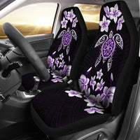 Hawaii Car Seat Covers - Hawaiian Violet Turtle Plumeria - AH - Polynesian Pride