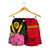 Vanuatu Women's Shorts - Vanuatu Flag with Hibiscus - Polynesian Pride