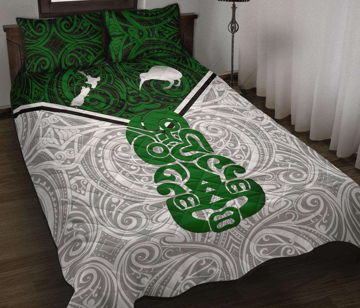 New Zealand Maori Rugby Quilt Bed Set Pride Version - White White - Polynesian Pride