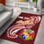 Tonga Personalised Area Rug - Tonga Coat Of Arms With Polynesian Patterns Red - Polynesian Pride