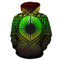 Marshall Islands All Over Hoodie Lift up Reggae - Polynesian Pride