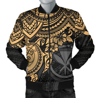 Polynesian Hawaii Bomber Jacket (Men) - Gold Turtle Gold - Polynesian Pride