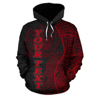 Samoa Polynesian Custom Hoodie Coconut Red - Polynesian Pride