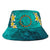 Cook Islands Polynesian Bucket Hat - Manta Ray Ocean Unisex Universal Fit Blue - Polynesian Pride