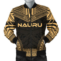 Nauru Polynesian Chief Men's Bomber Jacket - Gold Version Gold - Polynesian Pride