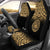 American Samoa Custom Personalised Car Seat Covers - American Samoa Seal Polynesian Tattoo Fog Gold Universal Fit Black - Gold - Polynesian Pride