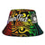 Samoa Custom Personalised Bucket Hat - Rainbow Polynesian Pattern Unisex Universal Fit Reggae - Polynesian Pride