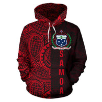 Samoa Hoodie Samoa Coat of Arms Polynesian Tattoo Style - Polynesian Pride