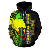 Papua New Guinea Polynesian ll Over Hoodie Reggae Line - Polynesian Pride