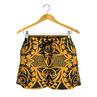 Polynesian Women's Short Yellow Black - Polynesian Pride