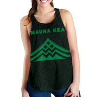 Hawaii Mauna Kea Polynesian Women's Racerback Tank Green - Polynesian Pride