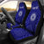 American Samoa Personalised Car Seat Covers - Seal In Polynesian Tattoo Style ( Blue) Universal Fit Blue - Polynesian Pride