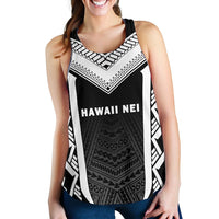 Hawaii Kanaka Polynesian Women's Racerback Tank Active White - Polynesian Pride