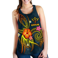 Kosrae Polynesian Women's Racerback Tank - Legend of Kosrae (Blue) - Polynesian Pride