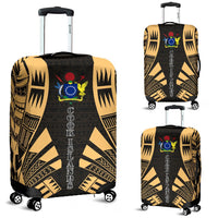 Cook Islands Luggage Cover - Polynesian Tattoo Gold Gold - Polynesian Pride