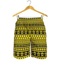 Polynesian Tattoo Tribal Yellow Men's Short - Polynesian Pride