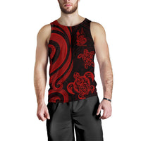 New Caledonia Men's Tank Top - Red Tentacle Turtle - Polynesian Pride