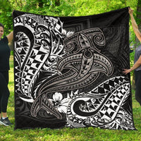 Polynesian Premium Quilt - White Shark Polynesian Tattoo - Polynesian Pride