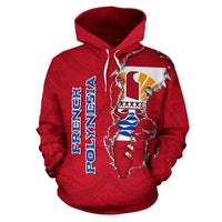 French Polynesia Hoodie Forever French Polynesia Flag Forever I Love - Polynesian Pride