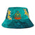 Vanuatu Polynesian Bucket Hat - Manta Ray Ocean Unisex Universal Fit Blue - Polynesian Pride