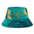 Kosrae Micronesia Bucket Hat - Manta Ray Ocean Unisex Universal Fit Blue - Polynesian Pride