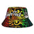 Vanuatu Custom Personalised Bucket Hat - Rainbow Polynesian Pattern Unisex Universal Fit Reggae - Polynesian Pride