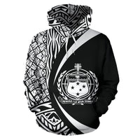 Samoa Polynesian Hoodie Circle Style White Color - Polynesian Pride
