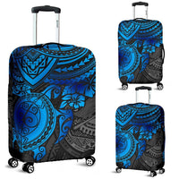 American Samoa Polynesian Luggage Cover - Blue Turtle - Polynesian Pride