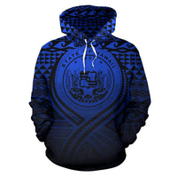 Hawaii All Over Hoodie Lift up Blue - Polynesian Pride