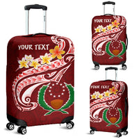 Pohnpei Personalised Luggage Covers - Pohnpei Seal Polynesian Patterns Plumeria - Polynesian Pride