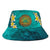 American Samoa Polynessian Bucket Hat - Manta Ray Ocean Unisex Universal Fit Blue - Polynesian Pride