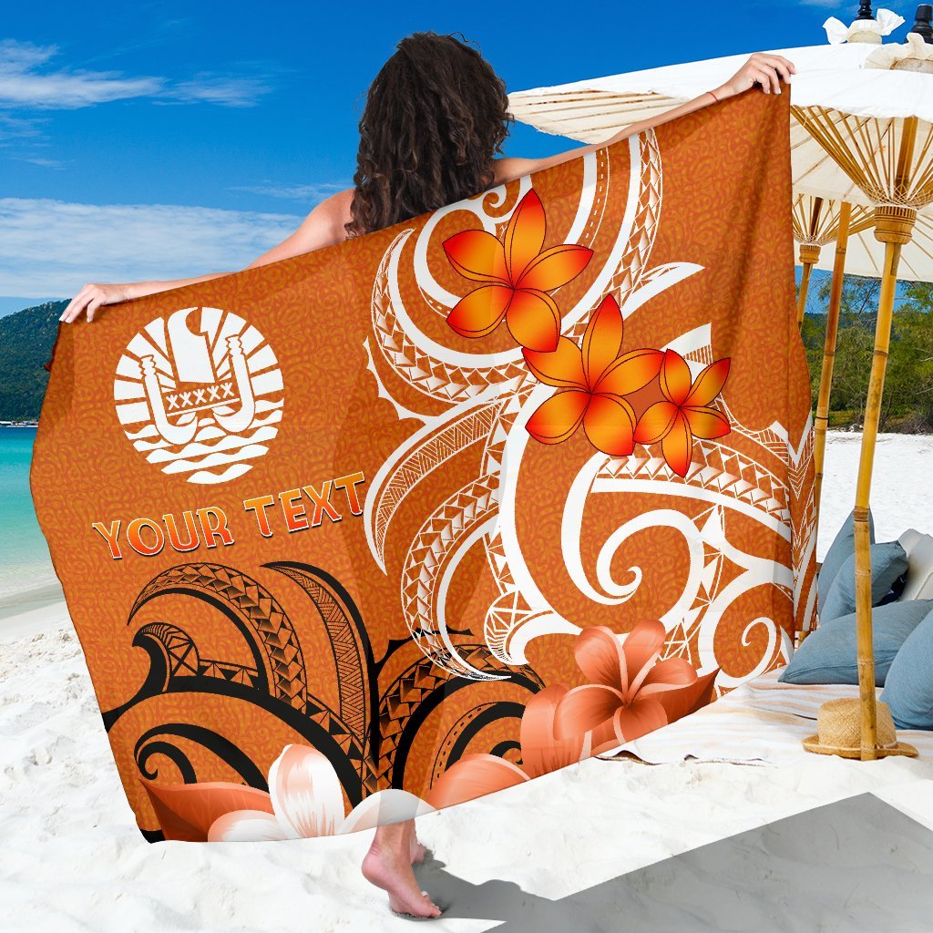 Custom Tahiti Personalised Sarong - Tahitians Spirit One Style One Style Orange - Polynesian Pride